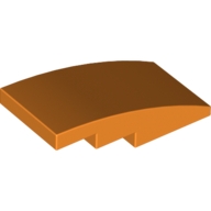 Lego kostka (kostička) 4x2 zakulacená zakřivená, oranžová (6054529)